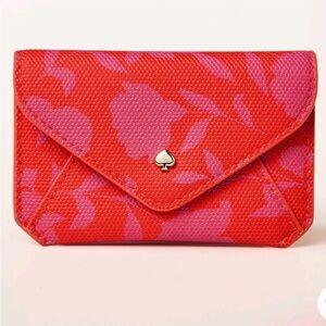 NWT Kate Spade New York x Target Classic Rose Envelope Card Case Pink/Red